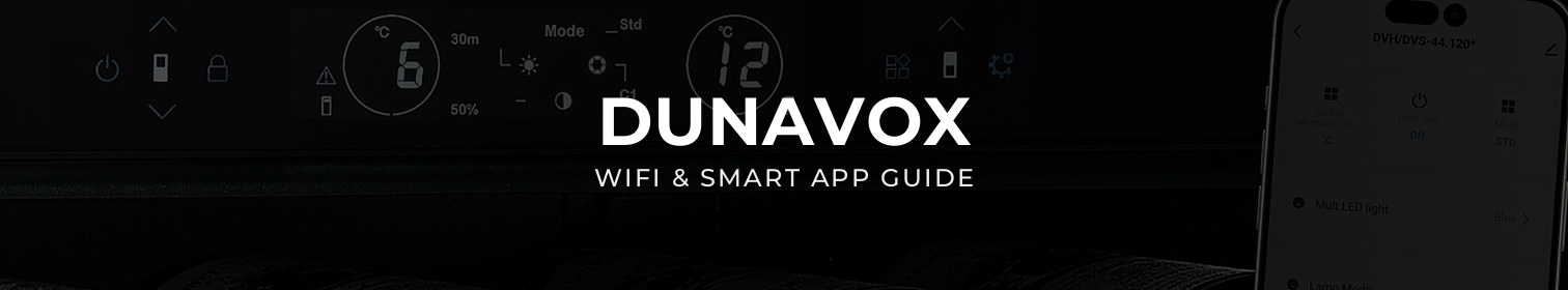 DUNAVOX Weinkühlschrank über eine Smartphone-App gesteuert